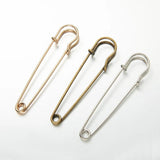 20pcs 38-100mm Metal Safety Brooch Pin Base Pins for DIY Jewelry Making