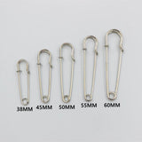 20pcs 38-100mm Metal Safety Brooch Pin Base Pins for DIY Jewelry Making
