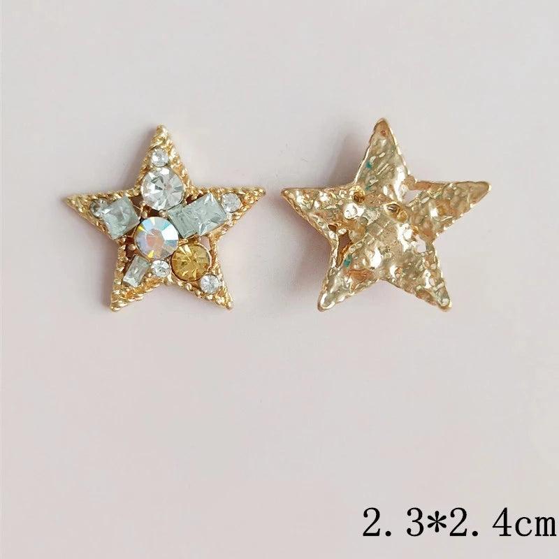 10 PCS 23x24mm KC Crystal Rhinestone Star DIY Jewelry Making