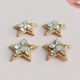 10 PCS 23x24mm KC Crystal Rhinestone Star DIY Jewelry Making