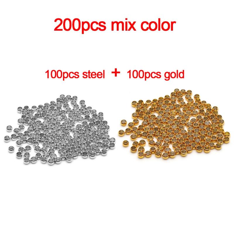 100-200pcs Stainless Steel Stopper Spacer Beads for Jewelry Making