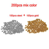 100-200pcs Stainless Steel Stopper Spacer Beads for Jewelry Making