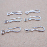 10PCS 925 Sterling Silver Women's Ear Hook Earrings Base DIY Jewelry Making