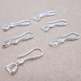 10PCS 925 Sterling Silver Women's Ear Hook Earrings Base DIY Jewelry Making