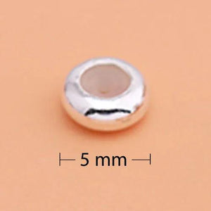 925 Sterling Silver Silicone Beads Round Spacer DIY Jewelry Making Findings
