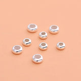 925 Sterling Silver Silicone Beads Round Spacer DIY Jewelry Making Findings