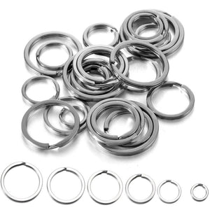 Stainless Steel Key Chain Round Keyrings DIY 20/25/32mm