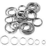 Stainless Steel Key Chain Round Keyrings DIY 20/25/32mm