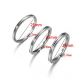 Stainless Steel Key Chain Round Keyrings DIY 20/25/32mm