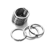 Stainless Steel Key Chain Round Keyrings DIY 20/25/32mm