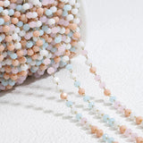 1M Crystal Stone Stainless Steel Chain Pink Beaded Chains for Jewelry Making