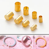 30Pcs 3-5mm Brass Tassel Cord End Caps for Jewelry Making