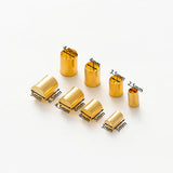30Pcs 3-5mm Brass Tassel Cord End Caps for Jewelry Making