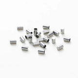 30Pcs 3-5mm Brass Tassel Cord End Caps for Jewelry Making
