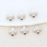20PCS 6MM 14K Cross Spacer Beads Flat Bracelet DIY Jewelry Accessories