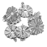 10pcs Stainless Steel Flower Earring Hooks Posts Back