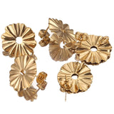 10pcs Stainless Steel Flower Earring Hooks Posts Back