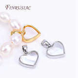 Natural Shell Pendants, Zircon Charms DIY Jewelry Supplies