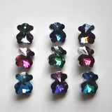 14MM 20Pcs Glass Bear Pendant Crystal Beads for Jewelry Making