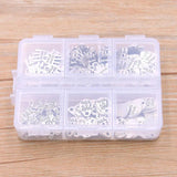 120Pcs Letter Charm Heart Palm Pendant Kit Box DIY Jewelry Making