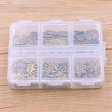 120Pcs Letter Charm Heart Palm Pendant Kit Box DIY Jewelry Making
