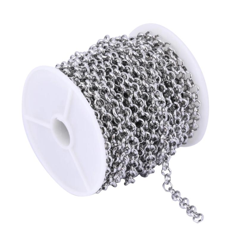 2m Stainless Steel Wide Link Chains for Necklace DIY