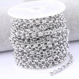 2m Stainless Steel Wide Link Chains for Necklace DIY