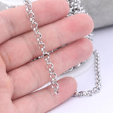 2m Stainless Steel Wide Link Chains for Necklace DIY