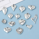 Alloy Peach Heart Jewelry Set - Necklace Earrings Pendant Bracelet B