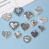 Alloy Peach Heart Jewelry Set - Necklace Earrings Pendant Bracelet B
