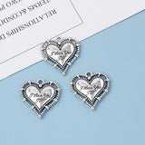 Alloy Peach Heart Jewelry Set - Necklace Earrings Pendant Bracelet B