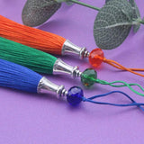 8Pcs 8cm Silk Tassel Charms Pendant for DIY Jewelry Making