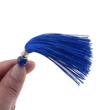 8Pcs 8cm Silk Tassel Charms Pendant for DIY Jewelry Making