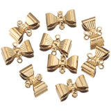 20pcs Stainless Steel Double Hole Bow Earring Charms DIY Jewelry Making