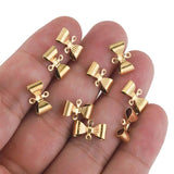 20pcs Stainless Steel Double Hole Bow Earring Charms DIY Jewelry Making