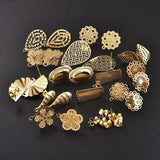 10pcs Stainless Steel Round Earring Studs Golden Base for DIY Jewelry Making