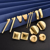 10pcs Stainless Steel Round Earring Studs Golden Base for DIY Jewelry Making