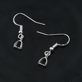 925 Sterling Silver Hook Earring Setting DIY Jewelry Clasp Base Clip Pins Access