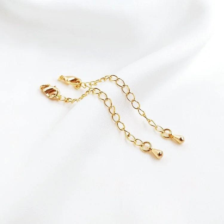 6PCS 14K Brass Extender Chain with Lobster Clasps - DIY Jewelry Making
