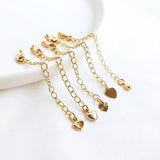 6PCS 14K Brass Extender Chain with Lobster Clasps - DIY Jewelry Making