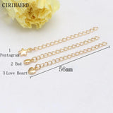 14K/18K Plated Brass Extender Chains DIY Jewelry Accessories