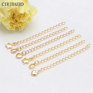 14K/18K Plated Brass Extender Chains DIY Jewelry Accessories