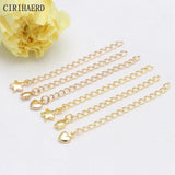 14K/18K Plated Brass Extender Chains DIY Jewelry Accessories