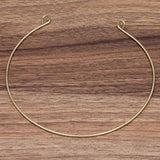 Adjustable 150mm Metal Hoop Wire Headband with Clasp Ring for Jewelry Making