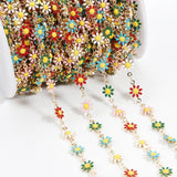 Daisy Enamel KC Beaded Chains for DIY Jewelry