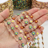 Daisy Enamel KC Beaded Chains for DIY Jewelry