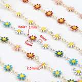 Daisy Enamel KC Beaded Chains for DIY Jewelry