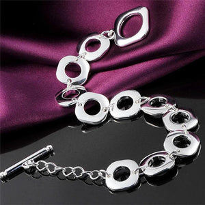 925 Silver Christmas Gift Square Geometric Jewelry Set