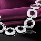 925 Silver Christmas Gift Square Geometric Jewelry Set