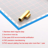 2Pcs Stainless Steel Magnet Clasp for Round Leather Cord Bracelet